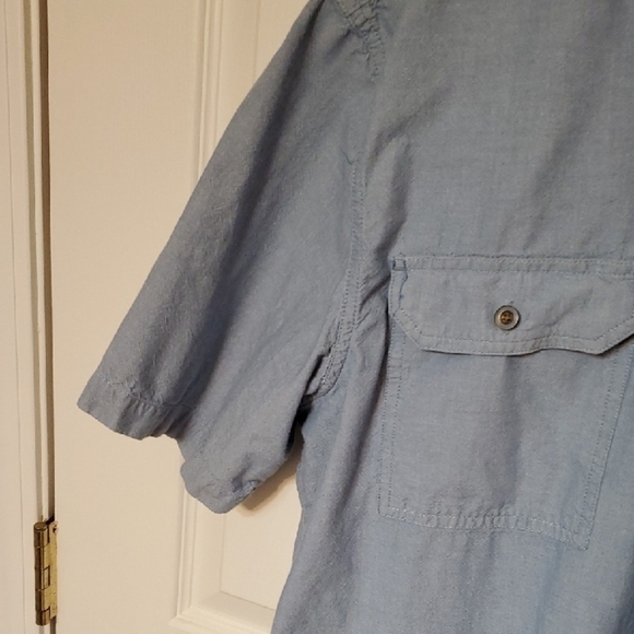 Carhartt Blue Casual Button Down Shirt Short Sleeve - Picture 6 of 10